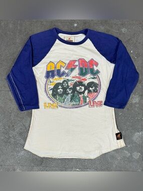 Trunk Ltd AC/DC A Moment In Time Limited Edition Vintage BaseBall Shirt Size 0